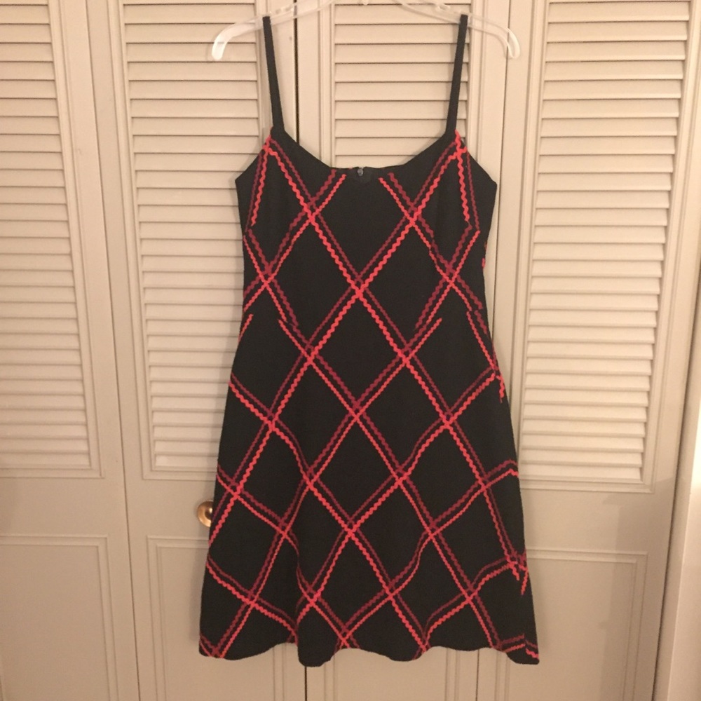 Tocca Black and Red Wool Dress